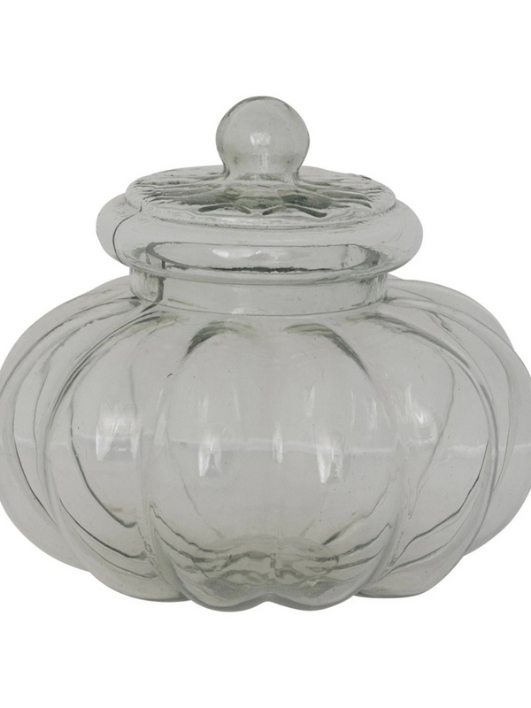 6 Cup Ribbed Glass Jar with Lid