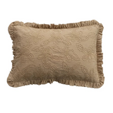 Woven Cotton Lumbar Kantha Pillow