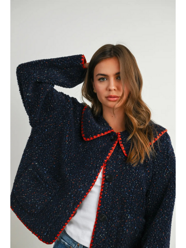 navy fleece jacket