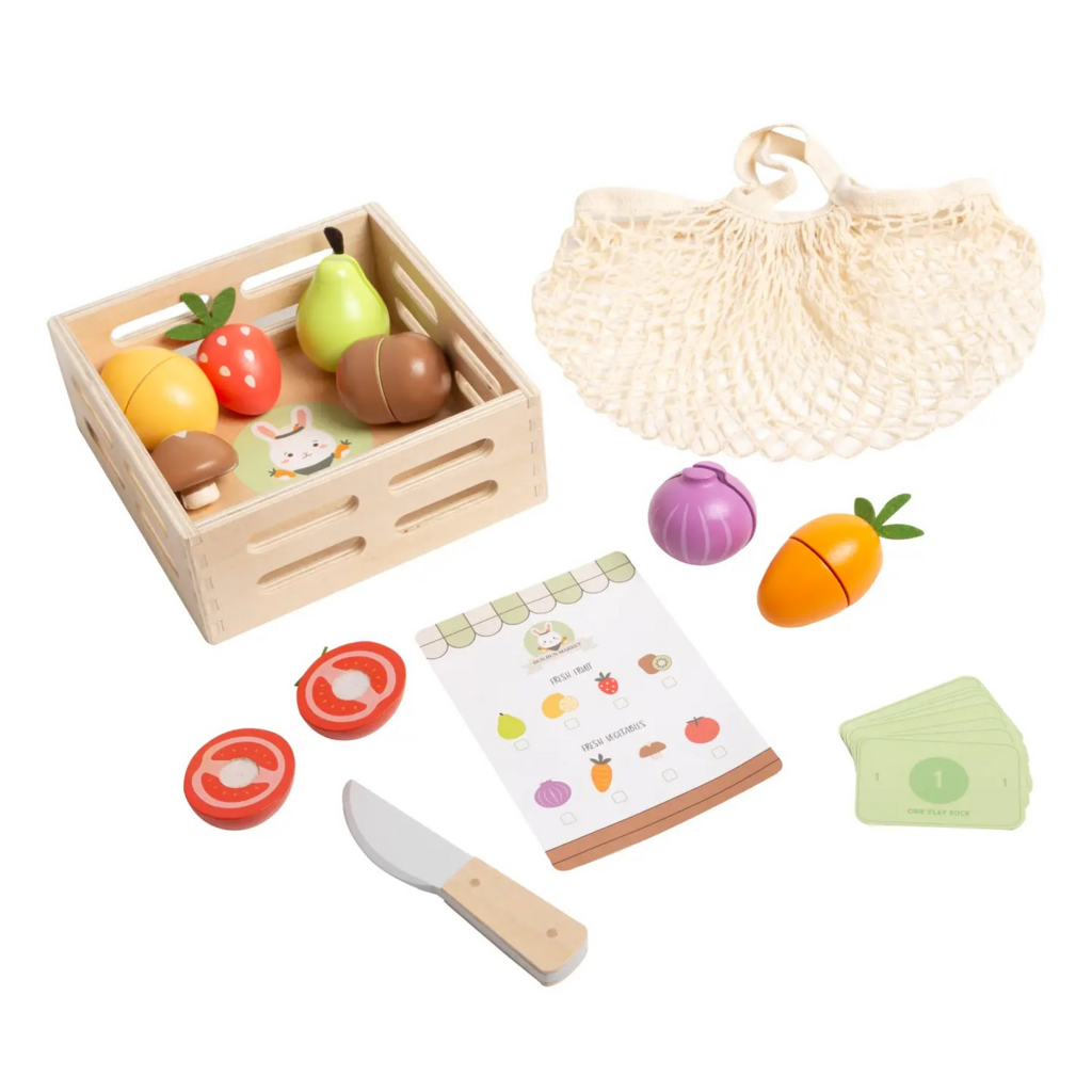 Wooden Farmers Market Toy Set