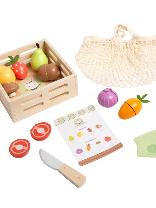 Wooden Farmers Market Toy Set