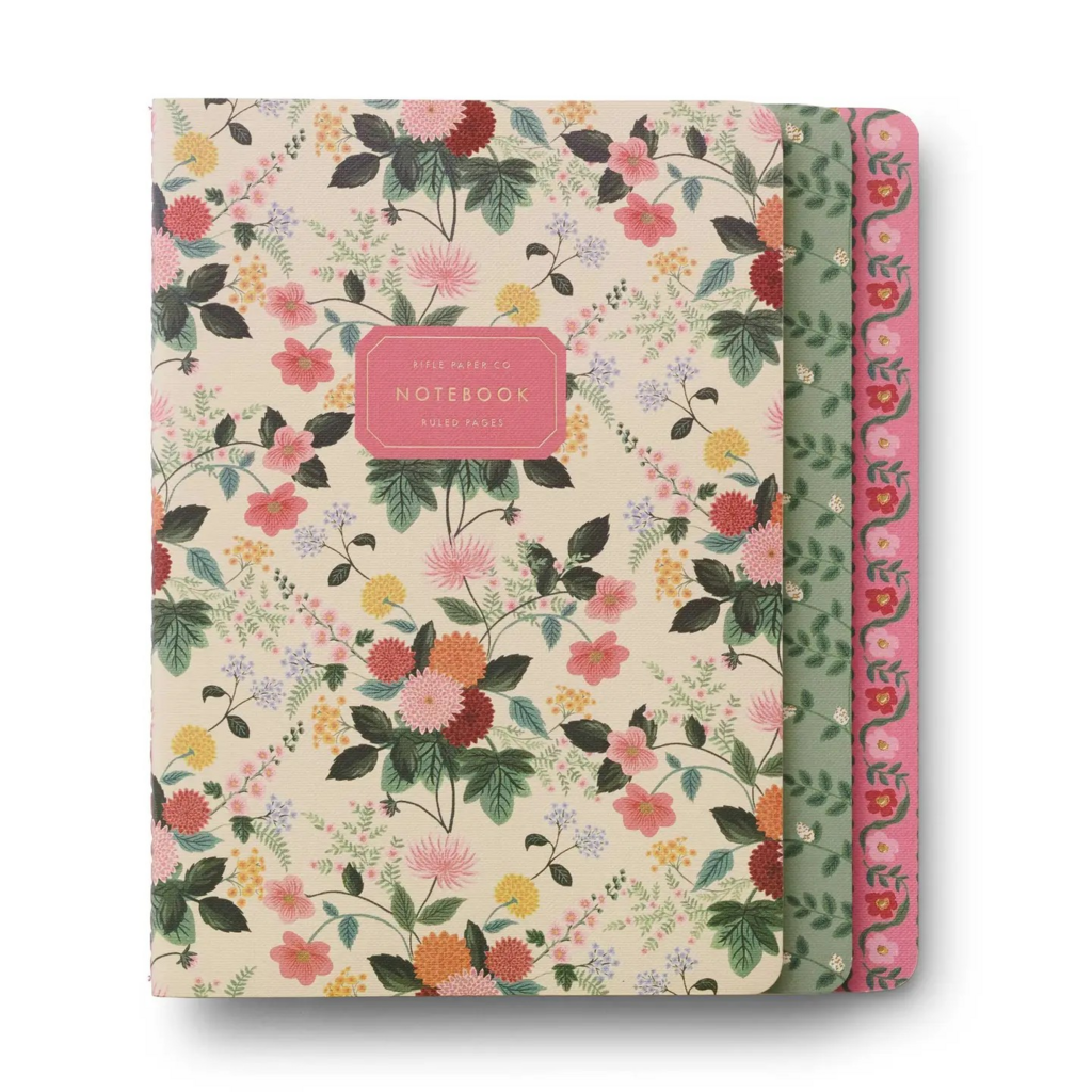 Assorted Set of 3 Dahlia Notebooks