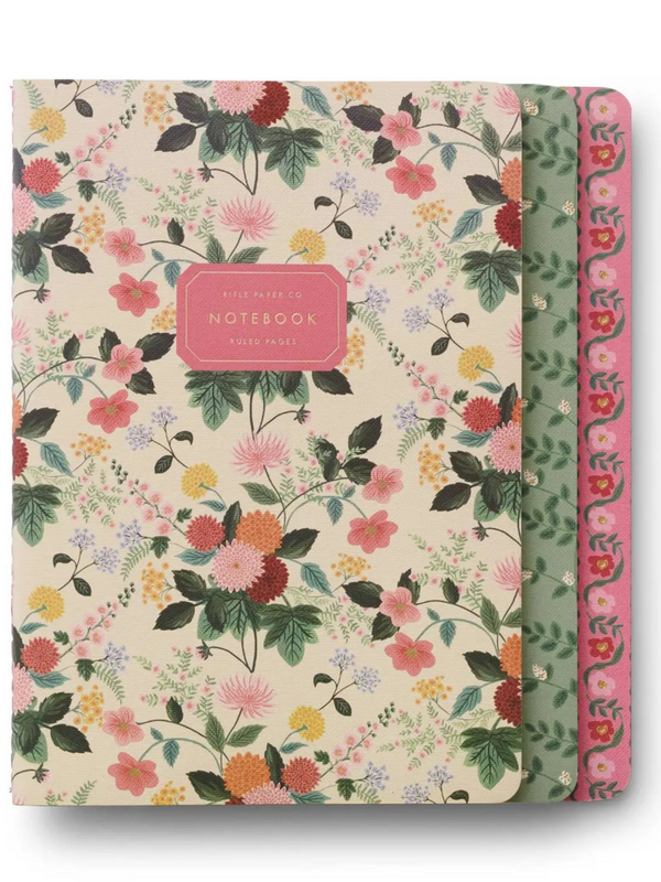 Assorted Set of 3 Dahlia Notebooks