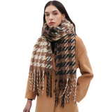 Two-Tone HOundstooth Scarf