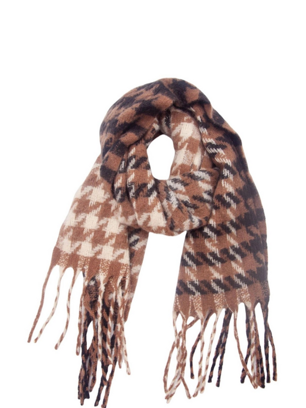 Two-Tone HOundstooth Scarf