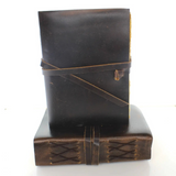 5"x7" Vintage Leather Journal with Strap