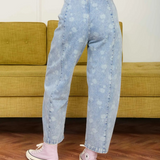 light denim dandelion washed drawstring jeans