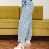 light denim dandelion washed drawstring jeans