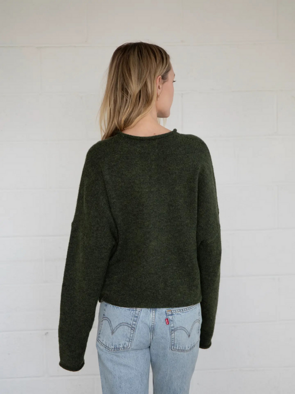 hunter green cardigan