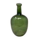 12" Green Bottle Vase