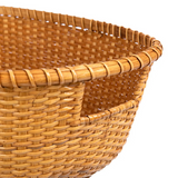 oblong rattan stained basket