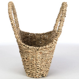 oval seagrass mini basket with handles