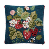 Vintage Strawberries Hook Pillow
