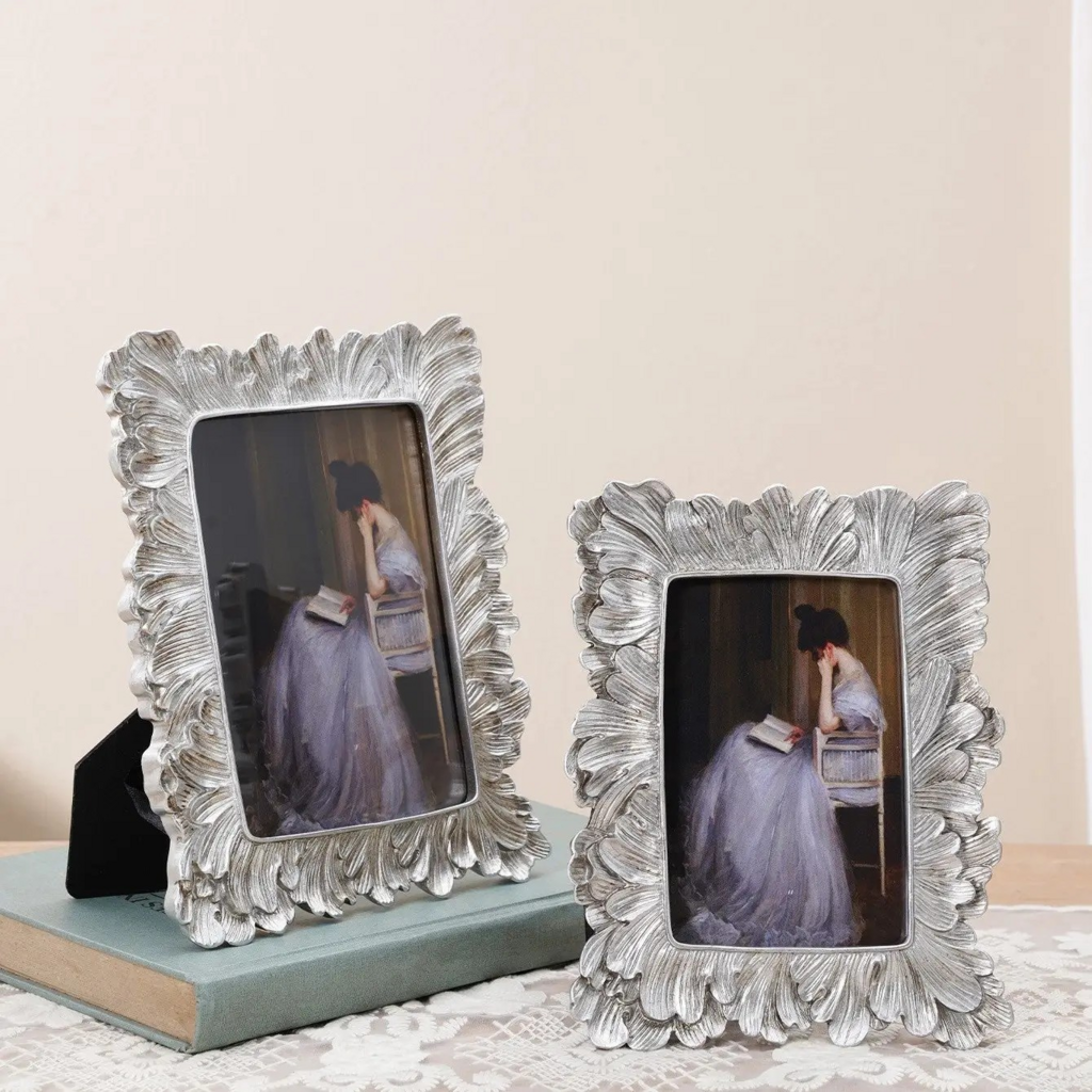 silver leaf decorative frame (5x7)