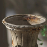 vintage style fluted pedestal urn
