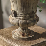vintage style fluted pedestal urn