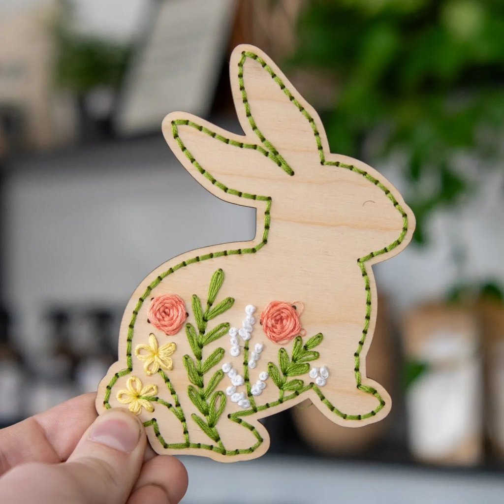 bunny embroidery kit