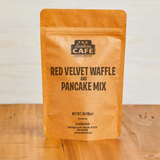 red velvet waffle and pancake mix