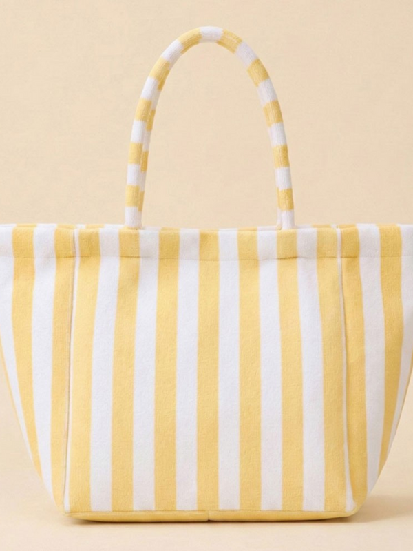 Striped Terry Tote Bag