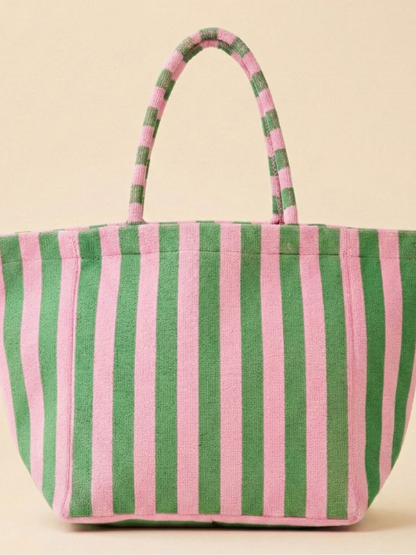Striped Terry Tote Bag