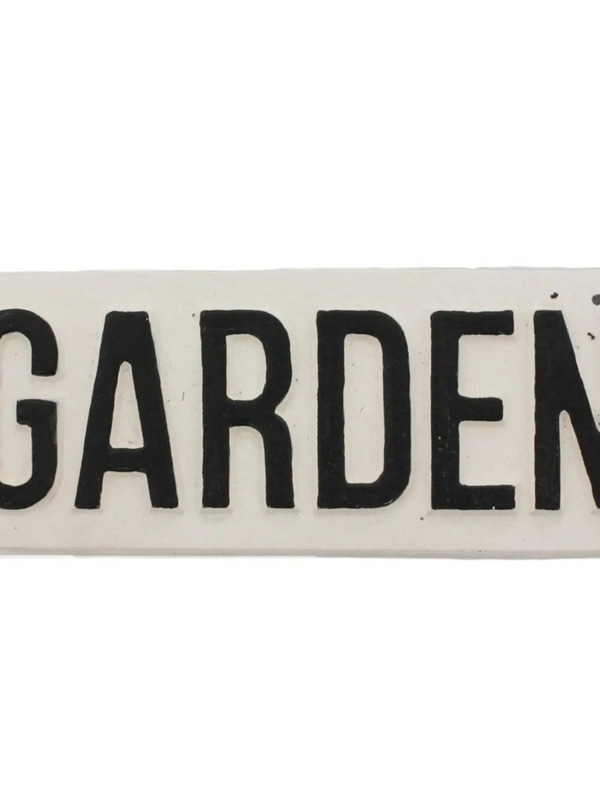cast iron garden sign
