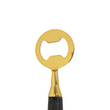 Bottle Opener Black Marble & Metal