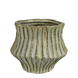 Stoneware Ribbed Cachepot