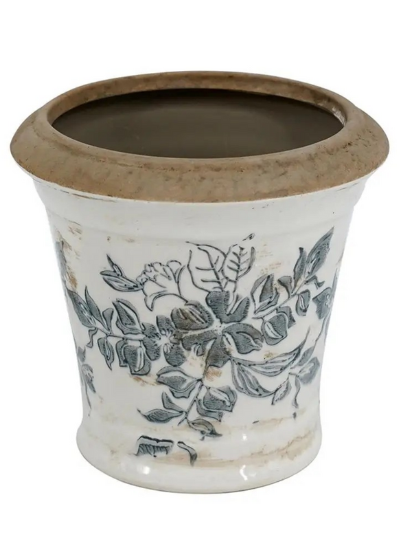 black and white flower planter