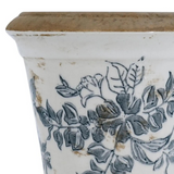 black and white flower planter