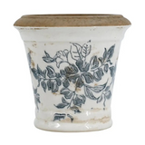 black and white flower planter