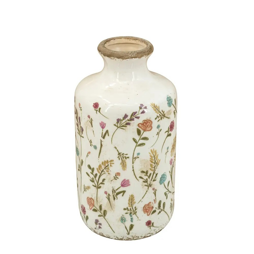 ceramic whimsical floral vase