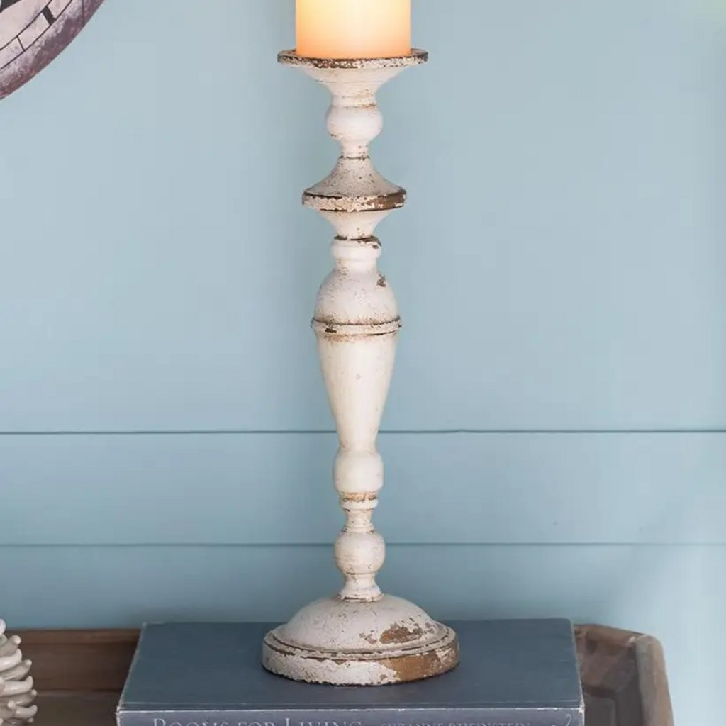 medium cream candlestick