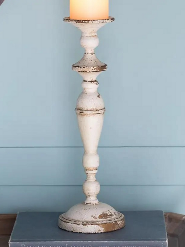 medium cream candlestick