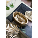 gold leaf trinket box with bird