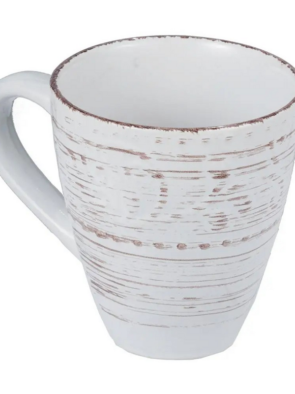 cream rustic flare mug
