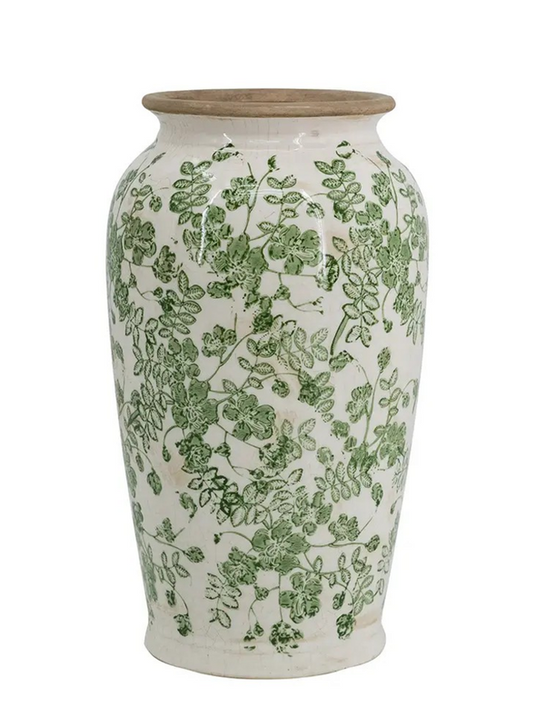 verdant whisper ceramic vase