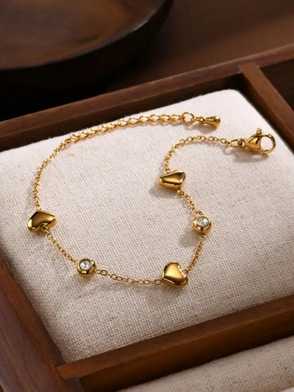 Gold Heart Bracelet