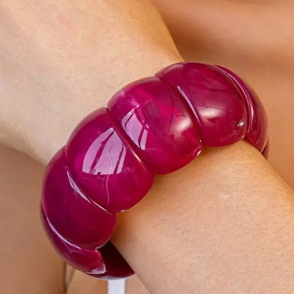 color block stretch cord bracelet