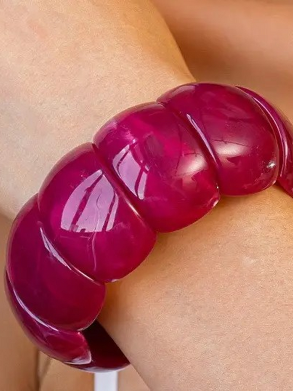 color block stretch cord bracelet