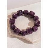 color block cube and circle stretch cord bracelet