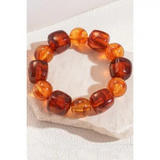 color block cube and circle stretch cord bracelet