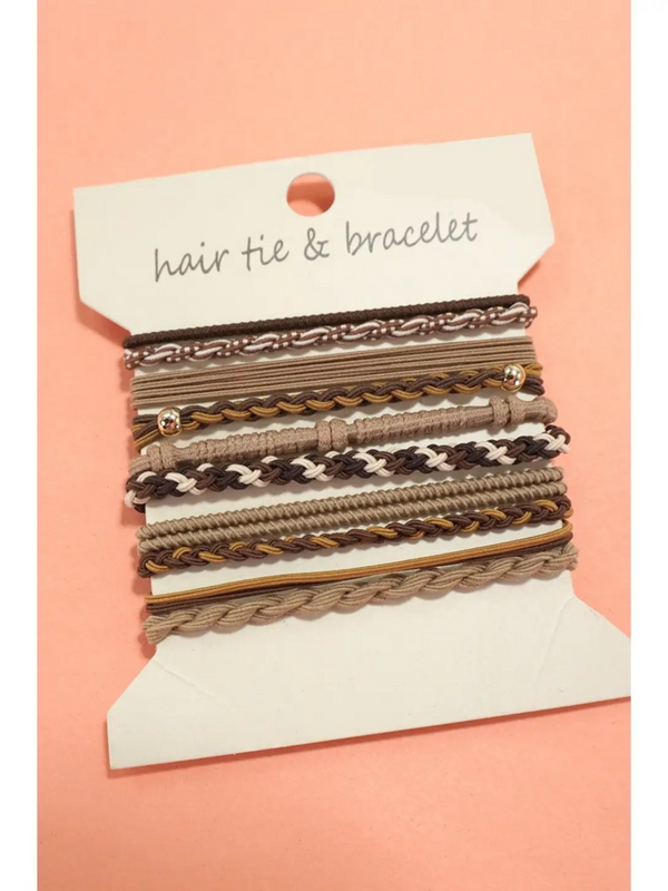 boho dual function bracelet hair ties