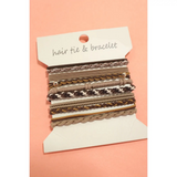 boho dual function bracelet hair ties