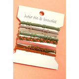 boho dual function bracelet hair ties