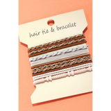 boho dual function bracelet hair ties