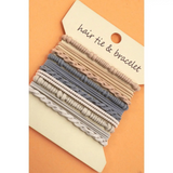 boho dual function bracelet hair ties