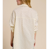 ivory classic polka dot top
