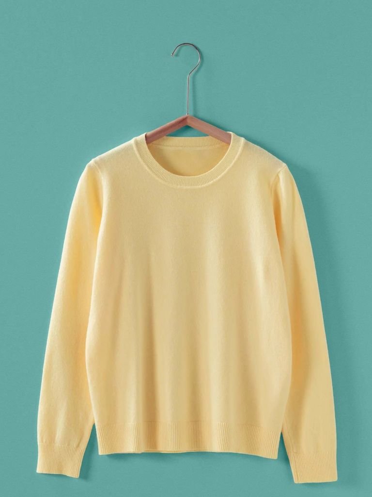 yellow soft blend crewneck pullover