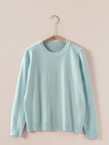 light blue soft blend crewneck pullover