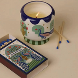 peacock misted lime candle